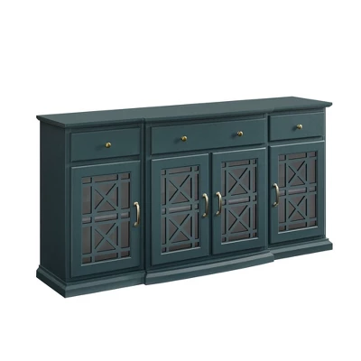 Selma Transitional 3 Tiered Ornate Fretwork Door Sideboard - Saracina Home 6 Selma Transitional 3 Tiered Ornate Fretwork Door Sideboard - Saracina Home - Image 6