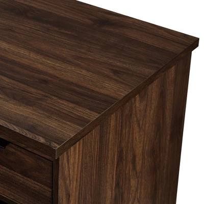 DuPonte Modern Double Sided Pedestal Executive Desk Dark Walnut - Saracina Home 4 DuPonte Modern Double Sided Pedestal Executive Desk Dark Walnut - Saracina Home - Image 4