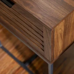 Visconti Boho Slat Pull Down Door Side Table Dark Walnut - Saracina Home 16 Visconti Boho Slat Pull Down Door Side Table Dark Walnut - Saracina Home -Saracina Home GUEST a98cfae4 0c12 4b45 864d eb90f816678c