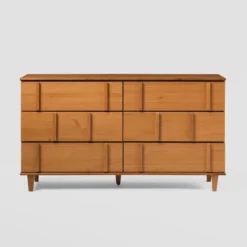 Modern Vertical Accent Solid Wood 6 Drawer Double Dresser - Saracina Home 39 Modern Vertical Accent Solid Wood 6 Drawer Double Dresser - Saracina Home -Saracina Home GUEST a9a10edd 8873 4c3b abef 421345c78f2d