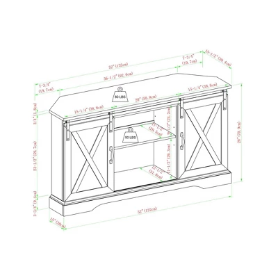 Robinson Rustic Transitional Sliding Barn Door Corner TV Stand For TVs Up To 58" - Saracina Home 13 Robinson Rustic Transitional Sliding Barn Door Corner TV Stand For TVs Up To 58" - Saracina Home - Image 13
