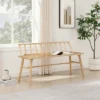 Transitional Low-Back Spindle Entryway Bench - Saracina Home