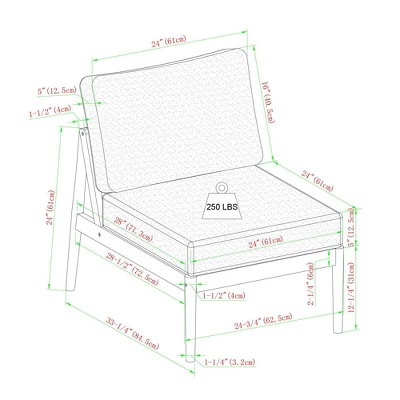 Saracina Home 6pc Modern Boho Outdoor Eucalyptus Spindle Sectional 5 Saracina Home 6pc Modern Boho Outdoor Eucalyptus Spindle Sectional - Image 5
