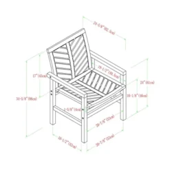 2pk Slatted Chevron Acacia Wood Patio Chairs - Saracina Home -Saracina Home GUEST ac9cf103 4696 48de 9184 d9f109cbf904