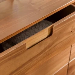 Mid-Century Modern Groove Wood 6 Drawer Dresser - Saracina Home -Saracina Home GUEST acae644a 11b4 4991 825d c7f6901a557e