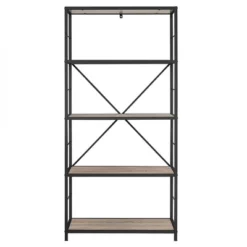 63" 4 Shelf Industrial Transitional Tall Bookshelf - Saracina Home 8 63" 4 Shelf Industrial Transitional Tall Bookshelf - Saracina Home -Saracina Home GUEST ae28e843 9ead 4866 887b 69c057f32e71
