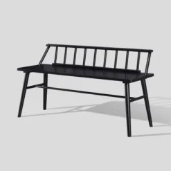 Transitional Low-Back Spindle Entryway Bench - Saracina Home -Saracina Home GUEST aef82aca d826 40ca 902c fde9ab77eff2