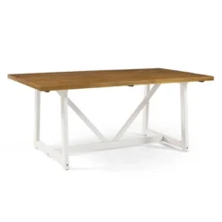 72" Solid Wood Trestle Dining Table - Saracina Home 11 72" Solid Wood Trestle Dining Table - Saracina Home -Saracina Home GUEST b26ee083 34a0 48ae 8628 5b3a21d31163