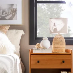 Katie Transitional Tray Top 1 Drawer Solid Wood Nightstand Caramel - Saracina Home -Saracina Home GUEST b2940e0d 9124 47ad a5b5 dc66acd3b836