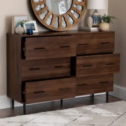 Higgins Modern Horizontal 6 Drawer Dresser - Saracina Home -Saracina Home GUEST b51baecc 8022 4031 8aac a3ba997bb471