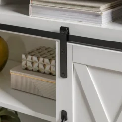 Transitional Sliding Barndoor Highboy TV Stand For TVs Up To 58" - Saracina Home -Saracina Home GUEST b5a3e537 90f4 4e58 a208 0c36538d1d04
