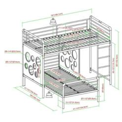 Twin Modern Cut-Out L-Shaped Metal Bunk Bed - Saracina Home -Saracina Home GUEST b5f377ab b5e4 4157 8a9a bfb70f6c79c4