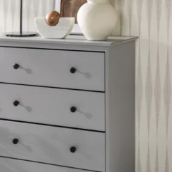 Stiva Classic Mid-Century Modern Vertical 4 Drawer Dresser Gray - Saracina Home -Saracina Home GUEST b7021656 69b7 43eb baa7 bfffb8099818