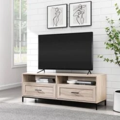 Orin Modern 2 Drawer TV Stand For TVs Up To 60" - Saracina Home