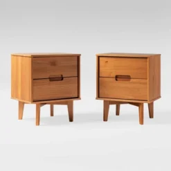 Mid-Century Modern Wood Nightstand - Saracina Home -Saracina Home GUEST ba155c5a 2d30 4a7d a041 aa93a2472c72