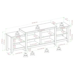 Leveled Classic Tiered Top TV Stand For TVs Up To 50" - Saracina Home -Saracina Home GUEST bbf40424 a6f5 4ffe a112 9c0d62c6ecf7