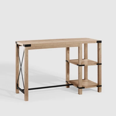 Rustic Farmhouse Metal X Kitchen Island With Shelves - Saracina Home 13 Rustic Farmhouse Metal X Kitchen Island With Shelves - Saracina Home - Image 13