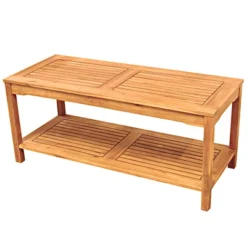 Ravenscroft Modern Boho Acacia Wood Slatted Outdoor Coffee Table With Lower Shelf - Saracina Home 23 Ravenscroft Modern Boho Acacia Wood Slatted Outdoor Coffee Table With Lower Shelf - Saracina Home -Saracina Home GUEST bdd5c607 f53e 4336 9432 64642f554cfa