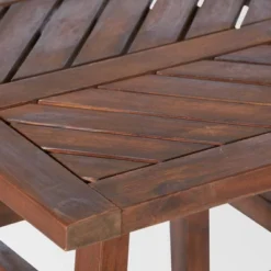 3pc Slatted Chevron Acacia Wood Patio Chat Set - Saracina Home 18 3pc Slatted Chevron Acacia Wood Patio Chat Set - Saracina Home -Saracina Home GUEST ca96cc6e 0b6c 4089 85d3 0d3be751f766