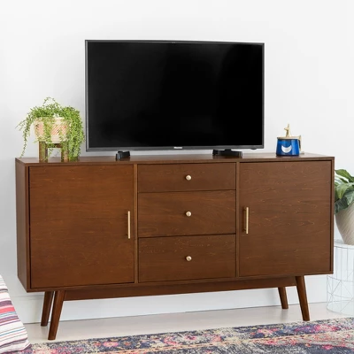 Mid-Century Modern Wood Console TV Stand For TVs Up To 65" - Saracina Home 6 Mid-Century Modern Wood Console TV Stand For TVs Up To 65" - Saracina Home - Image 6