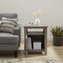 Transitional Classic Windowpane Storage Side Table - Saracina Home -Saracina Home GUEST cbb37e54 c745 4571 a7b5 4aeb205775c7