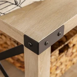 Sophie Rustic Industrial X Frame Entry Bench With 3 Cubbies - Saracina Home -Saracina Home GUEST cbe04d15 269b 4d8e a4b7 260334b08339