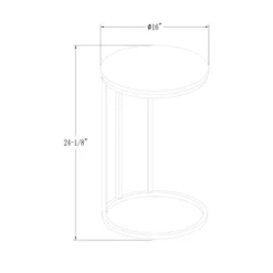 24" Modern Glam Round C Table Faux White Marble/Gold - Saracina Home -Saracina Home GUEST cd9c2a2e f5ac 47ff b510 437aa7f790be