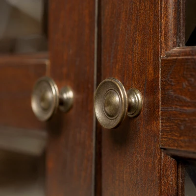 Modern 2 Glass Door Corner TV Stand For TVs Up To 48" - Saracina Home 3 Modern 2 Glass Door Corner TV Stand For TVs Up To 48" - Saracina Home - Image 3