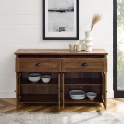 Millia Transitional Farmhouse 4 Door Sideboard With Glass Panels - Saracina Home 13 Millia Transitional Farmhouse 4 Door Sideboard With Glass Panels - Saracina Home -Saracina Home GUEST d143523c bfb8 4b60 ae3f 8b75314b0281