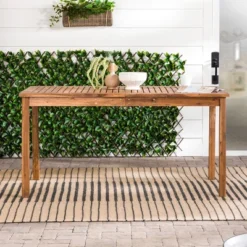 Acacia Wood Patio Simple Rectangle Dining Table - Saracina Home 22 Acacia Wood Patio Simple Rectangle Dining Table - Saracina Home -Saracina Home GUEST d71448eb 7214 48b4 83a5 08c28939f243