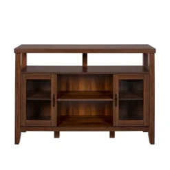 Rustic Transitional Double Door Highboy Buffet - Saracina Home -Saracina Home GUEST d7f5526e 48ce 4eec 9e7c 4dbc85b5e8c8