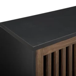 Visconti Mid-Century Modern Sliding Slat Door TV Stand For TVs Up To 40" - Saracina Home -Saracina Home GUEST d8badf9c e7b5 43da 9db4 671d32e55922