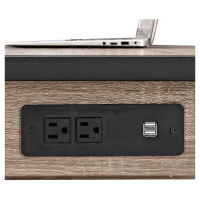 60" Industrial Transitional Tech Desk With USB - Saracina Home 4 60" Industrial Transitional Tech Desk With USB - Saracina Home - Image 4