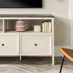 Farmhouse 3 Drawer Wood TV Stand For TVs Up To 65" - Saracina Home 23 Farmhouse 3 Drawer Wood TV Stand For TVs Up To 65" - Saracina Home -Saracina Home GUEST db616c55 957b 4465 80b7 0cddcd1d7792