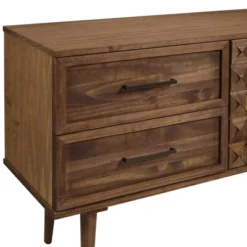 58" Modern Boho Solid Pine Wood Closed Storage Sideboard Brown - Saracina Home -Saracina Home GUEST dd8a4de6 e098 4ed2 b938 75db4c4b5411