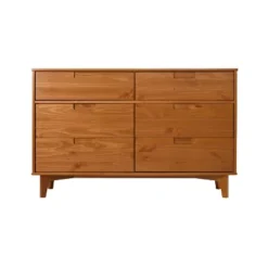 Mid-Century Modern Groove Wood 6 Drawer Dresser - Saracina Home -Saracina Home GUEST df73fcb6 1e74 4709 ae75 c24412f90be1