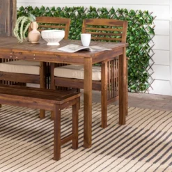 Ravenscroft 4pc Acacia Wood Patio Dining Set - Saracina Home 13 Ravenscroft 4pc Acacia Wood Patio Dining Set - Saracina Home -Saracina Home GUEST e101c323 d528 4c44 add8 ef39ff566203