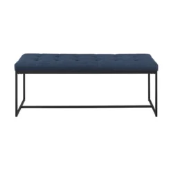 48" Upholstered Bench With Metal Base - Saracina Home -Saracina Home GUEST e9c48d5c f015 4ec3 a18f 1b402d2cb46b