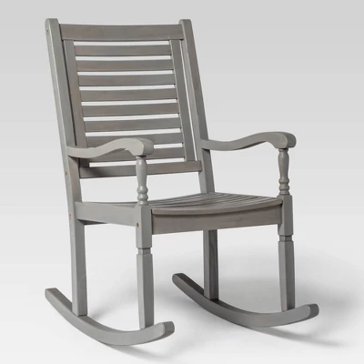 Bamberg Transitional Acacia Wood Outdoor Rocking Chair - Saracina Home 11 Bamberg Transitional Acacia Wood Outdoor Rocking Chair - Saracina Home - Image 11