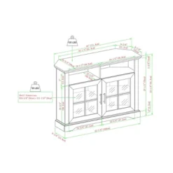 Tasi Traditional Windowpane Corner TV Stand For TVs Up To 50" - Saracina Home -Saracina Home GUEST eaceada6 b1fd 400a bfbc 0eee4448a6ac
