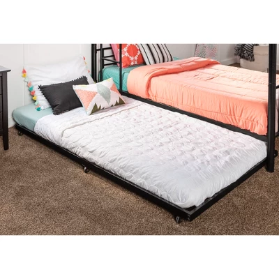 Twin Roll Out Trundle Bed Frame Black – Saracina Home 1 Twin Roll Out Trundle Bed Frame Black – Saracina Home