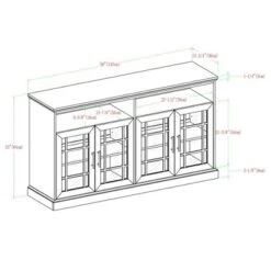 Transitional 4 Door Windowpane TV Stand For TVs Up To 65" - Saracina Home -Saracina Home GUEST ed2005eb 89f7 433b a81a f537715559df