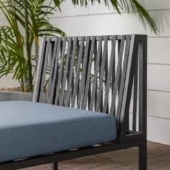 Outdoor Modern Modular Patio Side Chair Blue - Saracina Home -Saracina Home GUEST f351ca55 b0d2 440d a08a 1bf84fcab56b