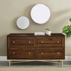 Jones Horizontal Modern 4 Drawer Dresser - Saracina Home