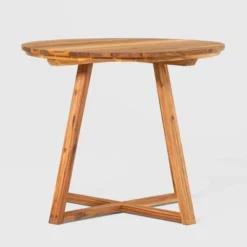 Saracina Home 36" Modern Acacia Slatted Round Outdoor Dining Table 11 Saracina Home 36" Modern Acacia Slatted Round Outdoor Dining Table -Saracina Home GUEST f55c8a51 8216 4e62 9551 fd35067c85af