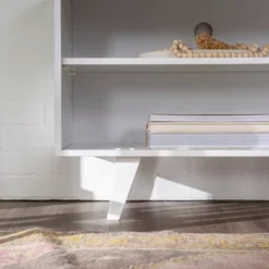 Modern Contemporary Simple Wood Storage Console TV Stand For TVs Up To 65" - Saracina Home -Saracina Home GUEST f5974bc9 6164 4ad9 899b 4c5133723e87