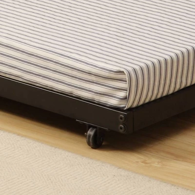 Twin Roll Out Trundle Bed Frame Black – Saracina Home 4 Twin Roll Out Trundle Bed Frame Black – Saracina Home - Image 4