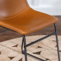 Set Of 2 Laslo Modern Upholstered Faux Leather Dining Chairs - Saracina Home 18 Set Of 2 Laslo Modern Upholstered Faux Leather Dining Chairs - Saracina Home -Saracina Home GUEST fe245bc2 14e4 4821 9570 ac728abc73e4